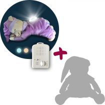 Doodoo lámpás maci lila + tartalék plüss a csomagban