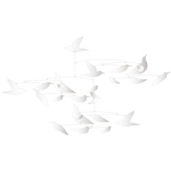 Szélmobil függődísz - Fehér madarak - White birds